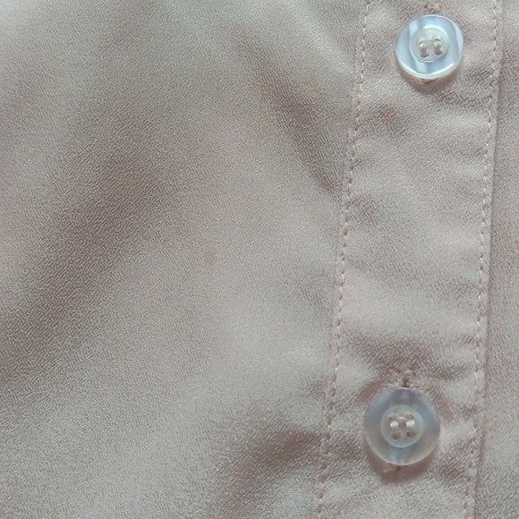 Ptp19" Sans Souci Light Pink Casual Button Down Shirt With Roll-Tab Sleeve - Picture 14 of 14